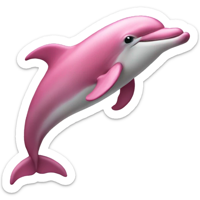 Rose Dolphin  sticker
