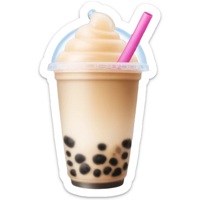 Bubble tea sticker