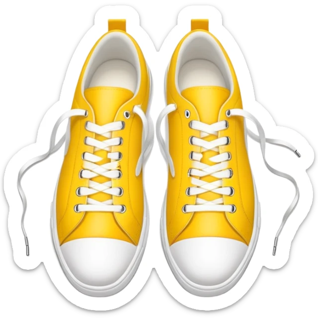 Sneakers (top view) – yellow, the width and height of image must be equal in size sticker