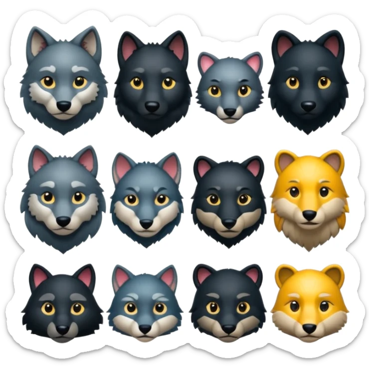 Fai emoji su ognuno di questo personaggi del libro della giungla: Akela, Bagheera, Baloo, Kaa, fratel Bigio, Raska, Rama, Ikki, Chill e Mang sticker