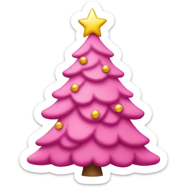 Pink Christmas tree  sticker
