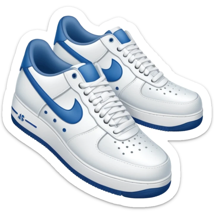 make a genmoji for a pair of white air force shoes. Fully white and no logo sticker