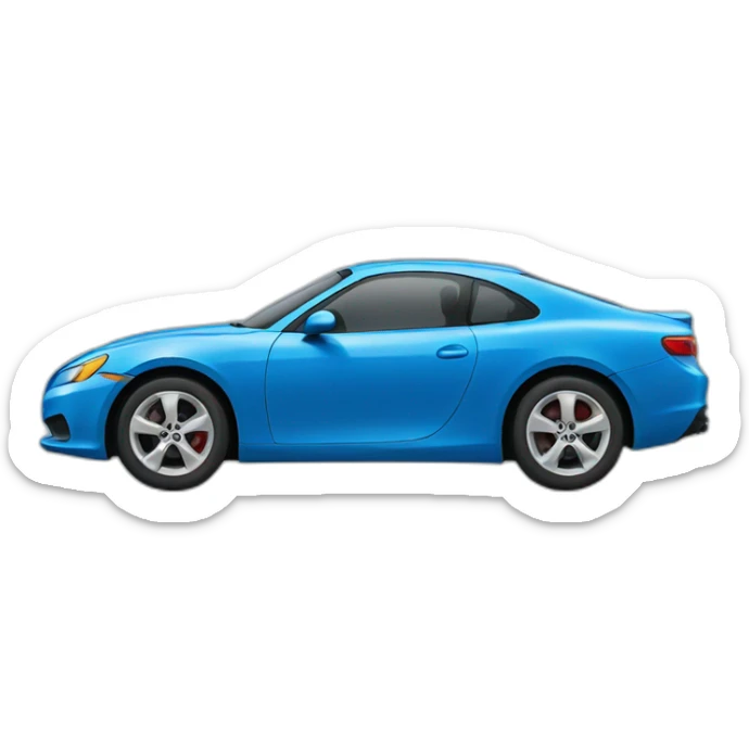 Blue car sticker