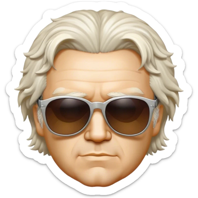 Cinematic Realistic Beethoven Pop Culture Emoji, featuring an evocative portrayal of the legendary composer rendered with delicate textures and emotive lighting. sticker