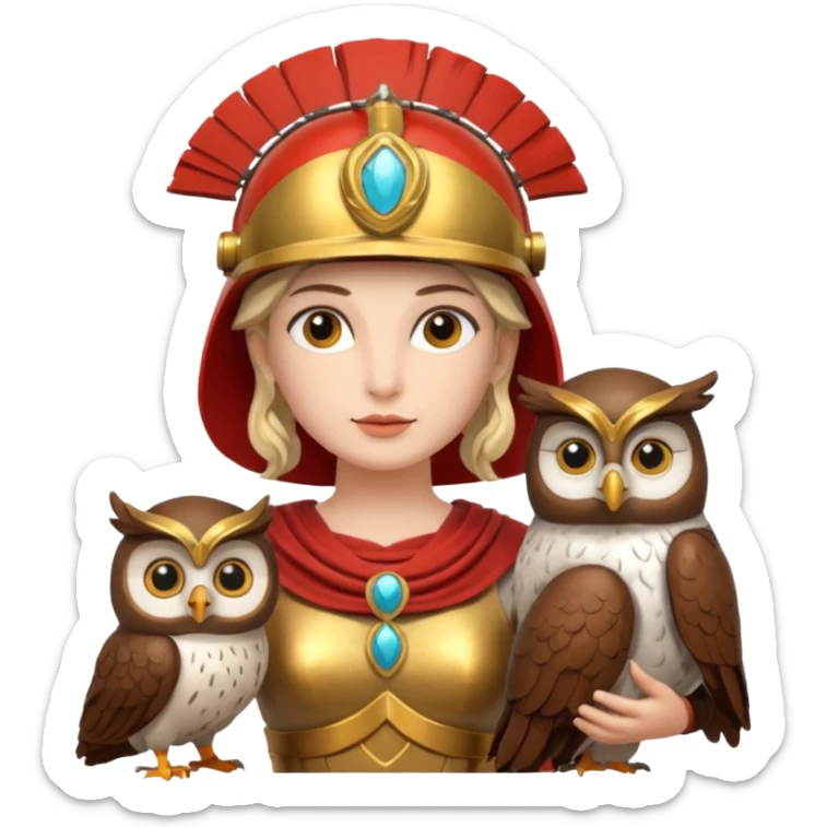 Minerva is the Roman goddess of wisdom, strategic warfare, commerce, and the arts, and is considered one of the most important Roman deities alongside Jupiter and Juno, forming the Capitoline Triad.  sticker