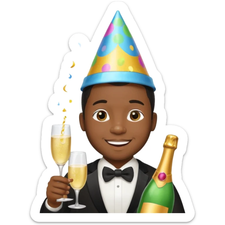 do an emoji of a black guy with baby oil and dyddys parti sticker