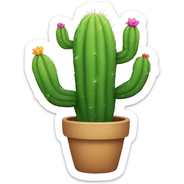 Rainbow cactus  sticker