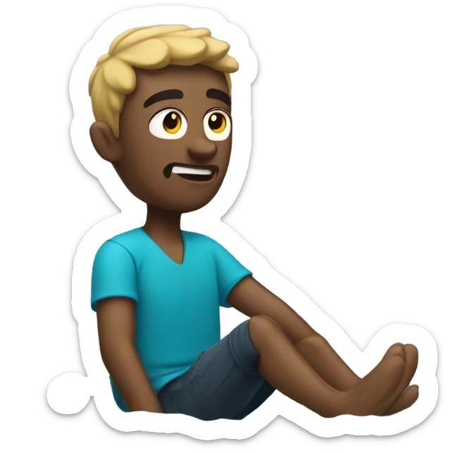 chill guy in sea sticker