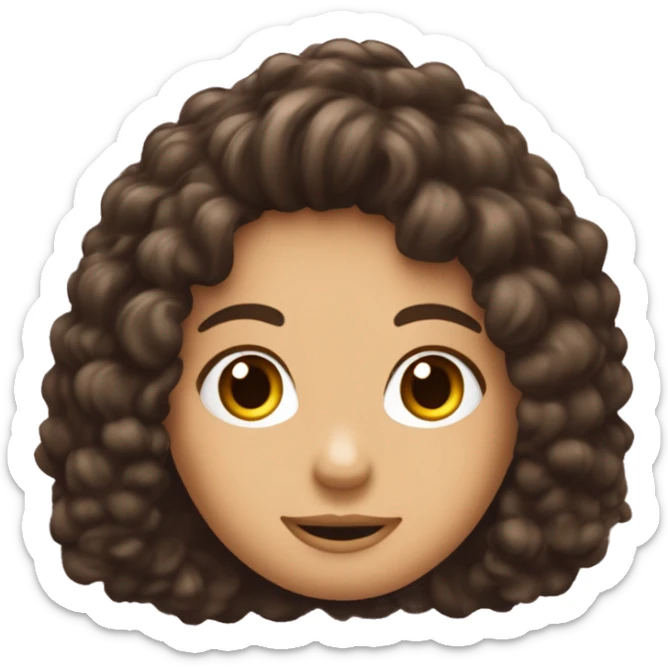 deux meilleure amie une brune cheveux lisses blanche une métisse cheveux bouclés  sticker