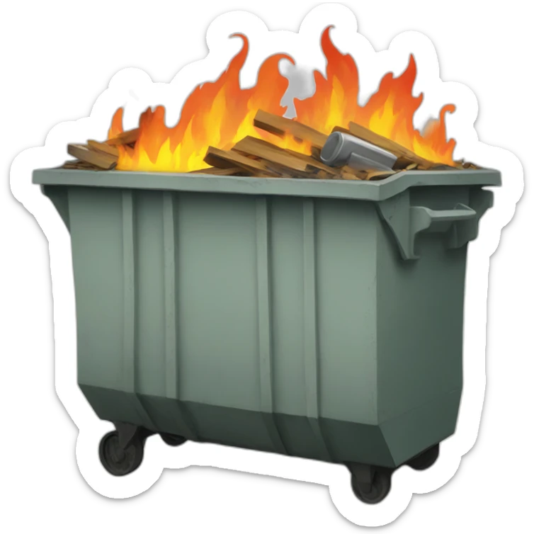 Dumpster Fire sticker