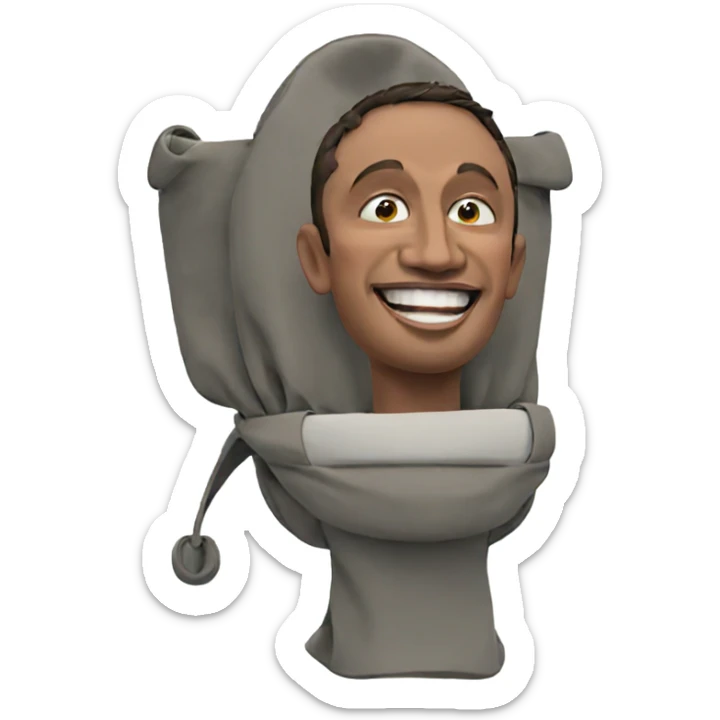 smiling boy on white background sticker