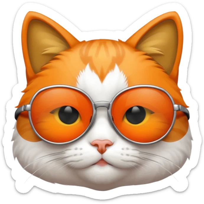 Cat with sunglasses sticker