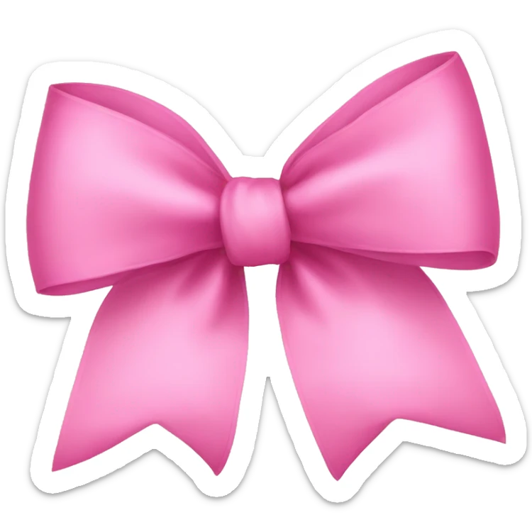 Pink bow sticker