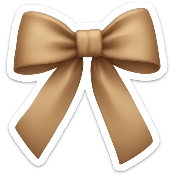 Light brown bow sticker