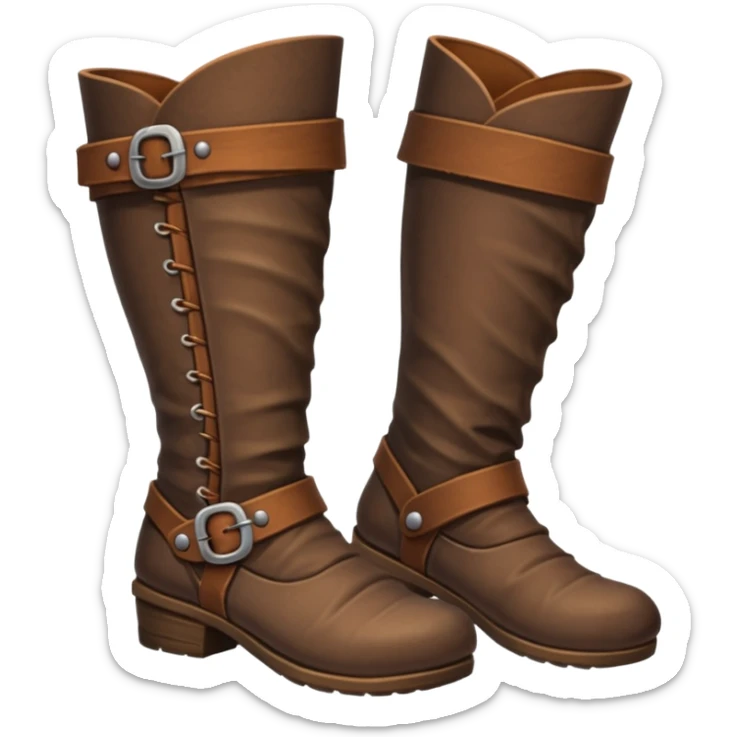 medievil boots, simple fantasy adveture boots, female, no laces sticker