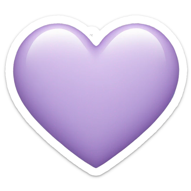 Light purple heart sticker