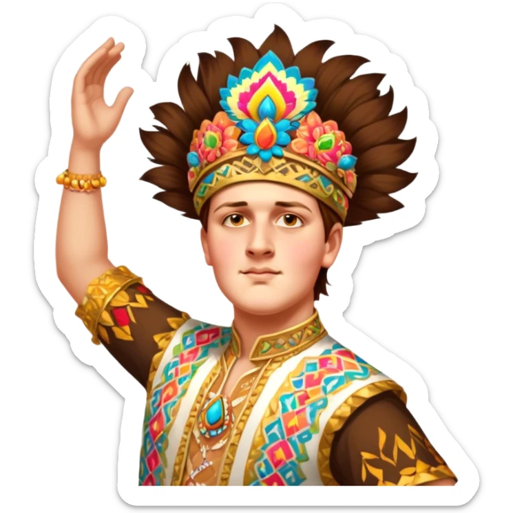Folkloric Dancer sticker
