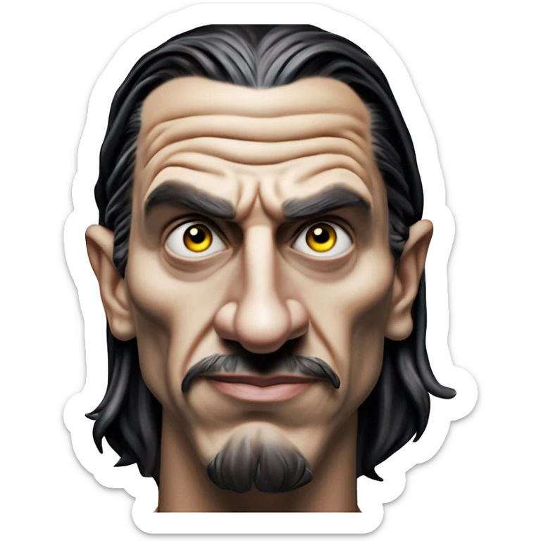 Warcraft award winning Zlatan in Uncle Scrooge style, oil paint, mysterious eyes, intricate lips, masterpiece pose, odd perspective, beautiful, desirable, logical sticker