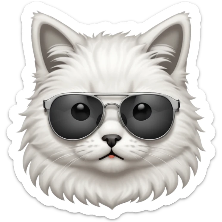 Cat wearing sunglasses and he has a sign on top of him saying "niall and arhaan are stupid" sticker