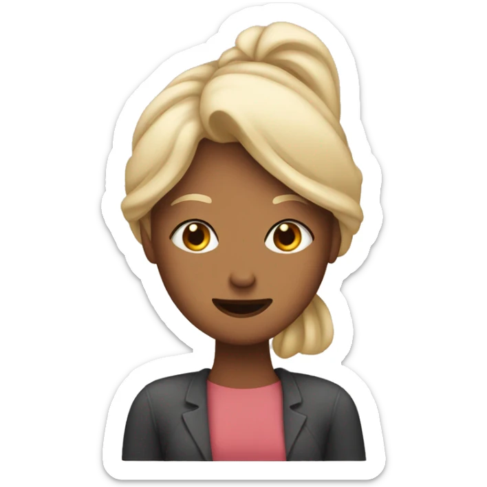 one woman saying something into the ear of another woman closing by hand sticker