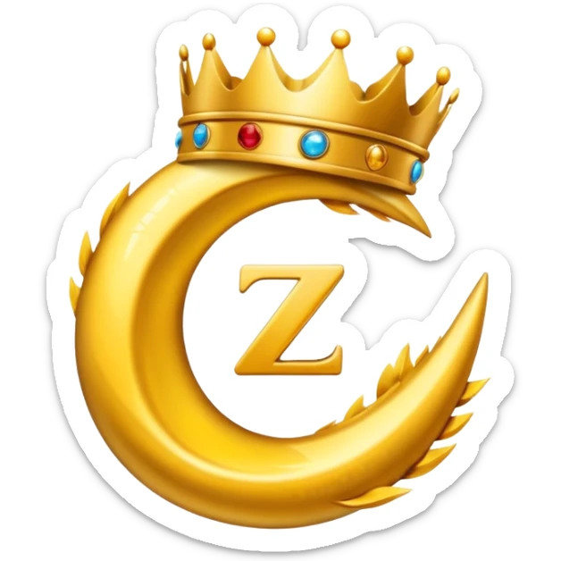 puedes crear un emoji de una corona en fusion con una Z sticker