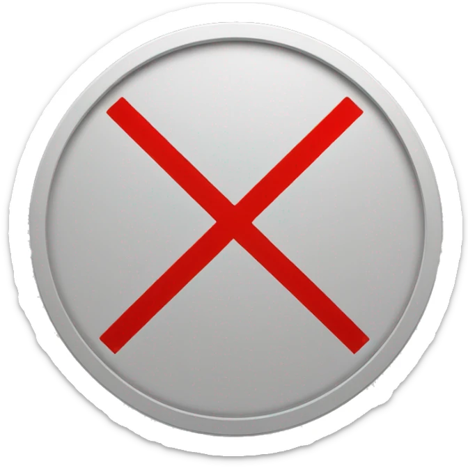 A circular sign with a red border and a RED horizontal bar in the center on a WHITE background. This sign indicates that vehicles cannot enter a particular road or area. sticker