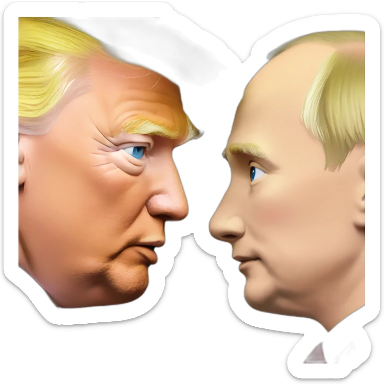 trump-and-putin-kissing,-lgbtq+ friendly, positivity, inclusiveness sticker