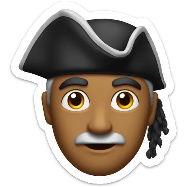 wise, strong, fearsome, intelligent, pirate sticker