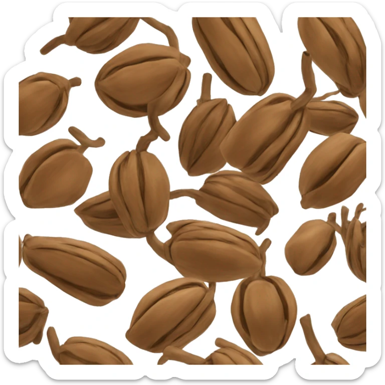 Seed pods brown sticker