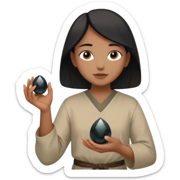 I want an emoji to use for mental wellness in a mystical setting. I want to reference an object that symbolizes the term "Clarity Seeker". It should be relaxing and calm in nature. sticker
