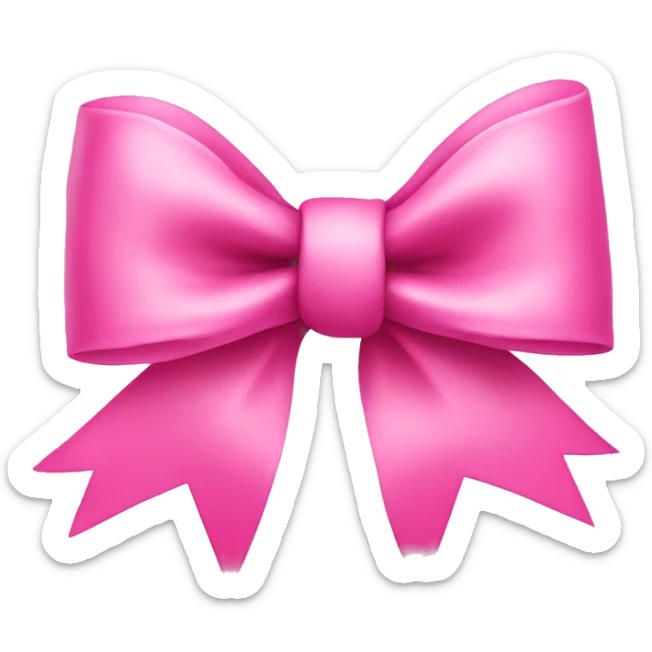Pink bow sticker