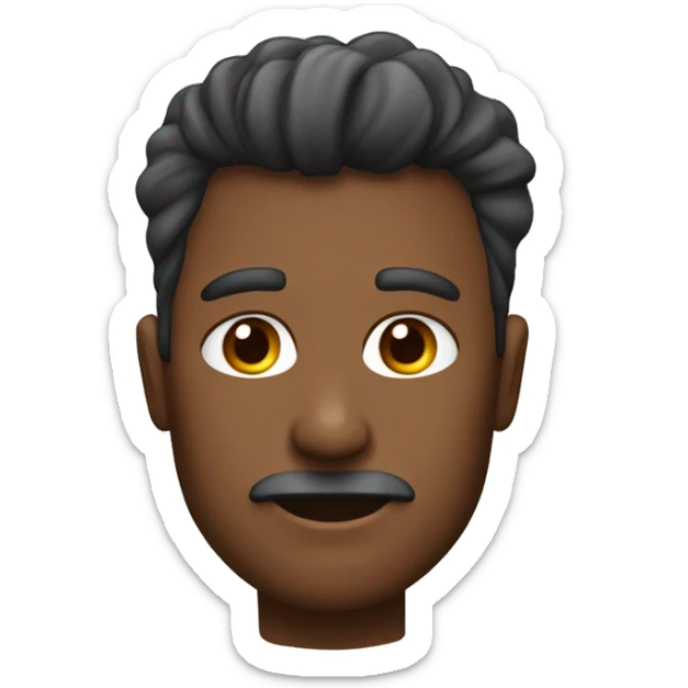 Crea a un hombre de pelo marrón y piel clara con unos cuernos de reno en la cabeza sticker