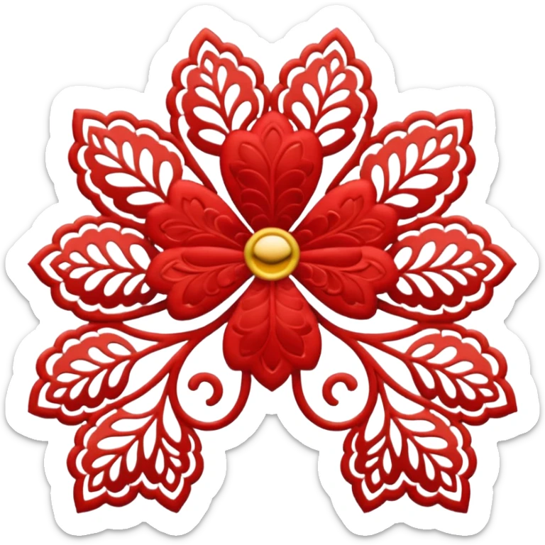 red lace sticker