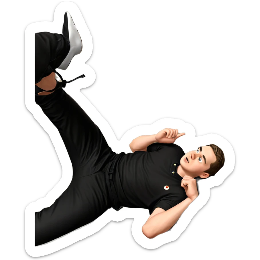 relaxed boy in stylish outfit sticker