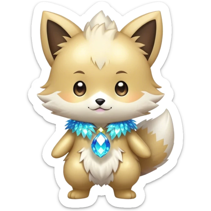  High quality detailed Cute Cool Kawaii stylish Pretty Chibi Fur-Sona Shiny Colorful Sparkly Fakemon Full Body sticker