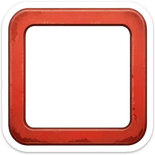 Como el de la izquierda arriba pero que tenga un borde rojo sencillo degradado  sticker