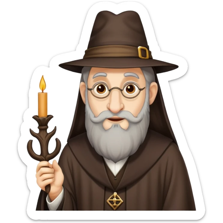 Make me a rabbi jew witch has the kipa and the little curls coming out of the kipa on the sides wearing a costume and having a really big nose sticker