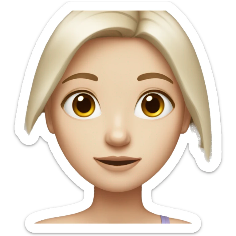 Light brown hair girl with pale white skin sticker