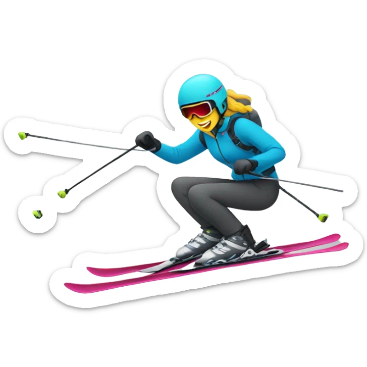 skiing sticker