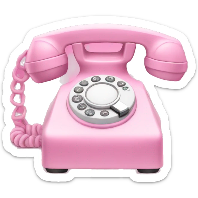 Pink phone  sticker