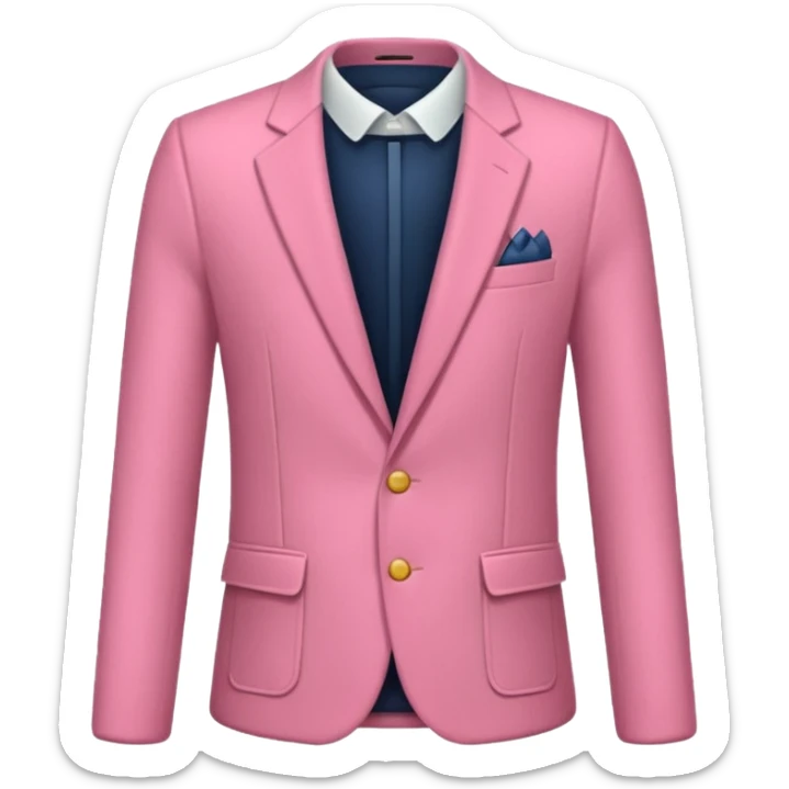 Quita a la chica, solo necesito el saco, que sea de color rosado sticker