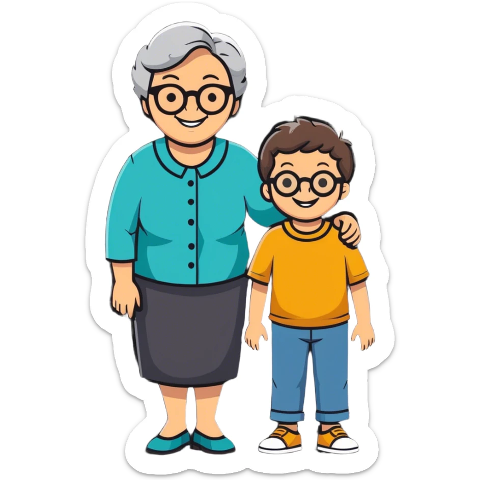 Oma und ihr neffe sticker