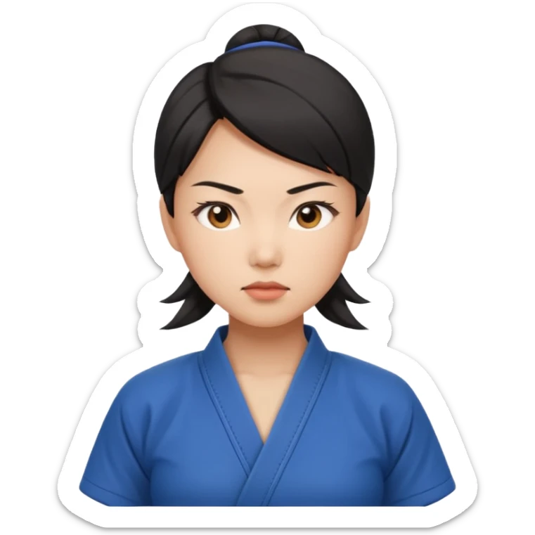 Asian woman who looks like a street fighter but is stylish and not slutty sticker