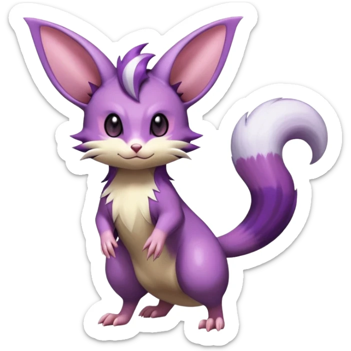 Shiny Furret-Espeon-Furret-Noibat-Noivern-Hybrid (Full body) sticker