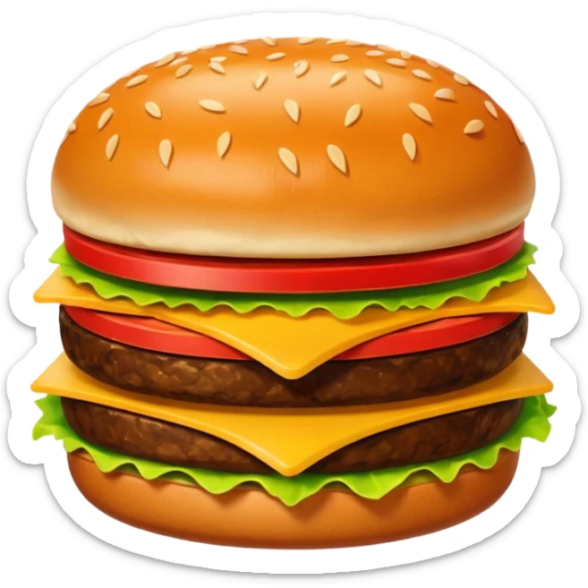 hamburger 2d art style icon sticker