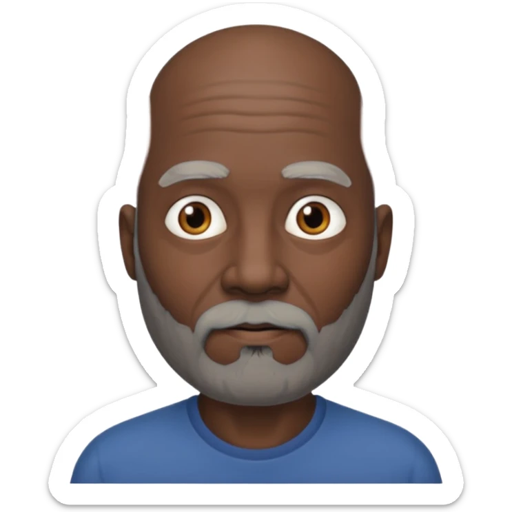 my dad buts he is black and not old with a grey beard and no hair sticker