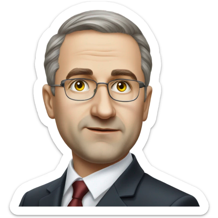 Minister of Foreign Affairs of Ukraine Andrey Sibiga realistic sticker