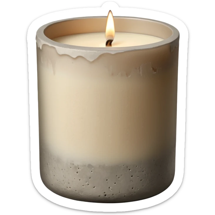 Le Labo brand santal candle concrete  sticker