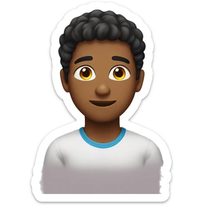 Brazilian male teenager with heart eyes  sticker