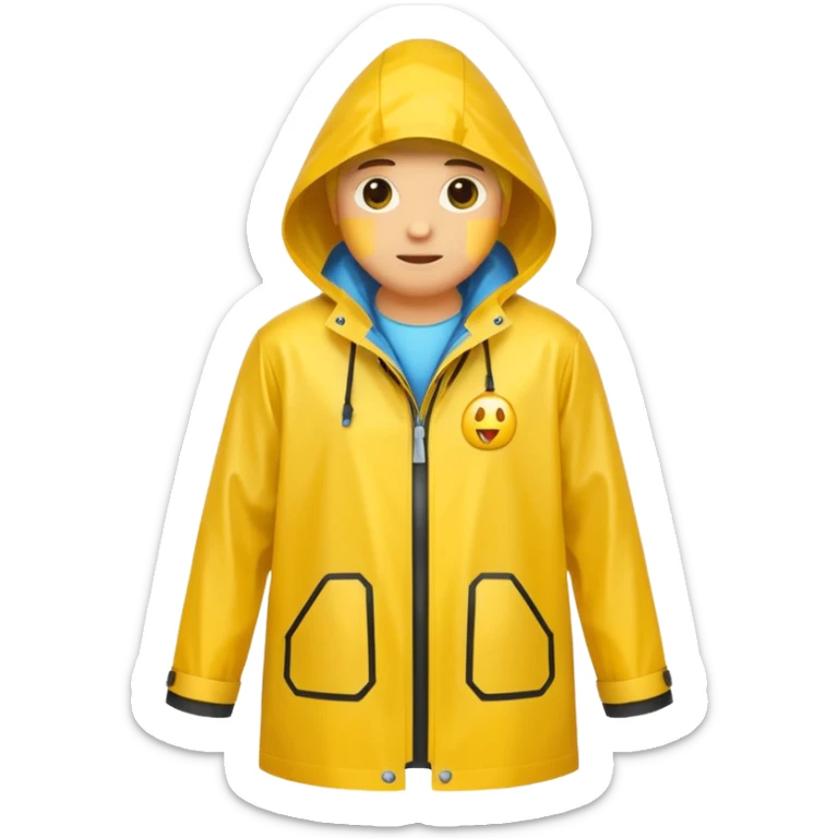 yellow raincoat for women (just the jacket without a woman in it) sticker